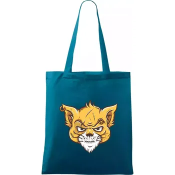 Nasraná kočka Thug life - Taška bavlněná - 42 x 38 cm ( Petrolejová )