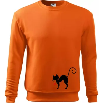 Pánská mikina Zamilovaná kočka prohnutá - Mikina Essential pánská - 2XL ( Oranžová )