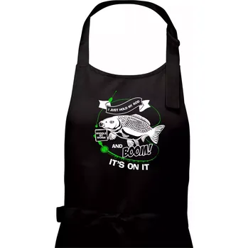 Kuchyňská zástěra I Just hold My Rod - Dámská zástěra na vaření - Univerzální velikost ( Černá )