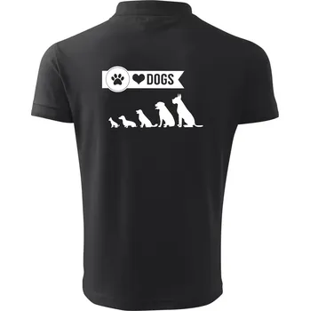 Pánská košile I love dogs - tlapka - Polokošile pánská Pique Polo 203 - L ( Dřevěné uhlí )