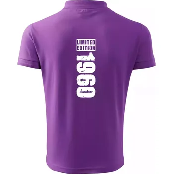 Pánská košile Limited edition 1960 pruh - Polokošile pánská Pique Polo 203 - 2XL ( Fialová )