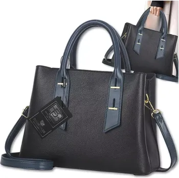 Kabelka Módní dámská kabelka BB12 (Nadčasová módní dámská kabelka 32 x 23 x 13 cm, výška rukojeti 12 cm, barva černá, eko kůže)