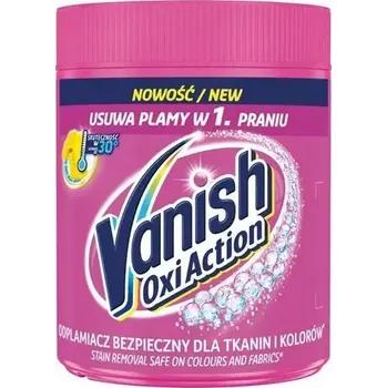 Odstraňovač skvrn VANISH Oxi Action Pink 470g (5900627081725)