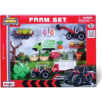 autíčko Maisto MEGA Farmářský set - Massey Ferguson (90159067771)