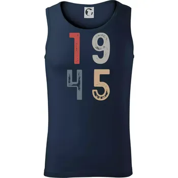 Vintage číslice 1945 - Tílko pánské Core - L ( Námořní modrá (velmi tmavá - téměř černá) )