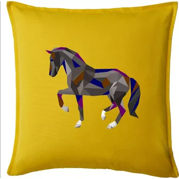 Polštář Kůň geometrie barevný - Polštář 50x50 - 50x50 - Pouze potah ( Žlutá )