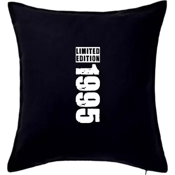 Polštář Limited edition 1995 pruh - Polštář 50x50 - 50x50 - Pouze potah ( Černá )