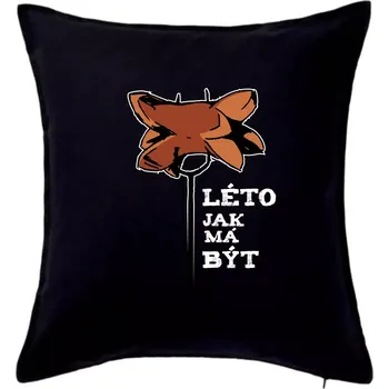 Polštář Léto jak má být - Polštář 50x50 - 50x50 - Pouze potah ( Černá )