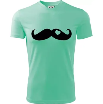 Chlapecké tričko Mustache love - Dětské triko sportovní (dresovina) - 122 cm/6 let ( Mátová )