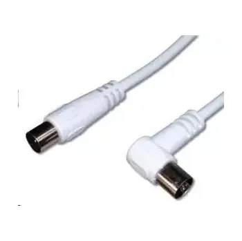 Kabel do PC PremiumCord TV kabel M - F konektor 90° 2m (ktmf02U)