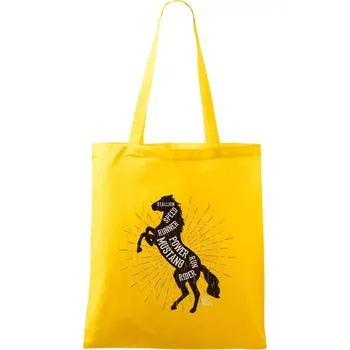 Horse mustang - Taška bavlněná - 42 x 38 cm ( Žlutá )