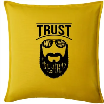 Polštář Trust me I have a beard - Polštář 50x50 - 50x50 - Pouze potah ( Žlutá )