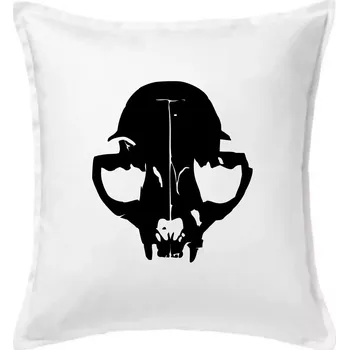 Polštář Kočka - Cat skull - Polštář 50x50 - 50x50 - Pouze potah ( Bílá )