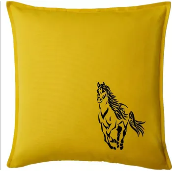 Polštář Kůň běžící - Polštář 50x50 - 50x50 - Pouze potah ( Žlutá )