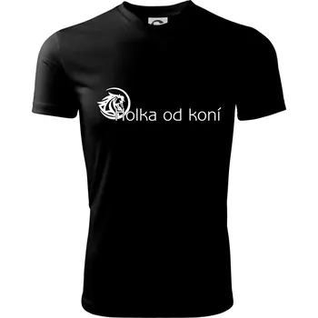 Holka od koní - Dětské triko sportovní (dresovina) - 146 cm/10 let ( Černá )