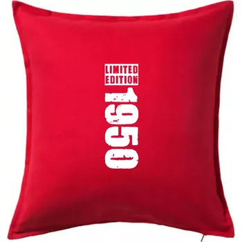 Polštář Limited edition 1950 pruh - Polštář 50x50 - 50x50 - Pouze potah ( Červená )