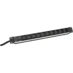 DIGITUS 19" PDU, 1U hliník, C14 - 10x C13, 10A, jistič (DN-95404)