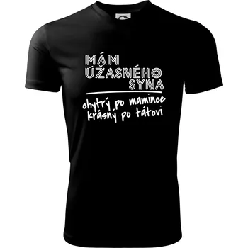 Chlapecké tričko Mám úžasného syna - Dětské triko sportovní (dresovina) - 146 cm/10 let ( Černá )