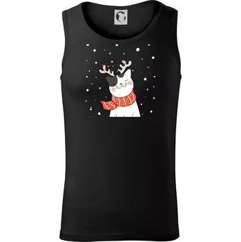 Pánská móda Kočka se sobími rohy - Tílko pánské Core - S ( Černá )