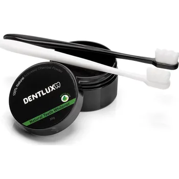 Přípravek na bělení zubů Dentlux bělící pudr na zuby + 2x nanokartáček Máta