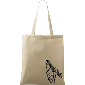 Kůň běžící - Taška bavlněná - 42 x 38 cm ( Naturální )