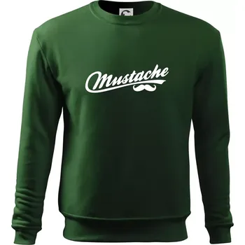 Mustache - nápis - Mikina Essential dětská - 146 cm/10 let ( Lahvově zelená )