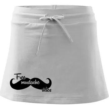 Dámská sukně Free Mustache rides - Sportovní sukně - two in one - L ( Bílá )