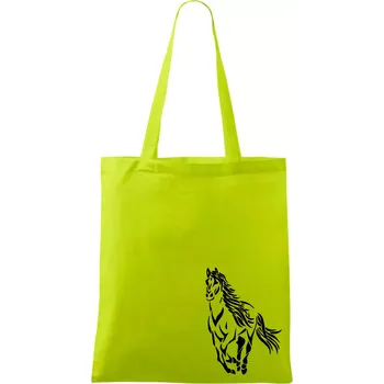 Kůň běžící - Taška bavlněná - 42 x 38 cm ( Limetková )