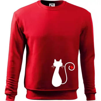 Pánská mikina Zamilovaná kočka ocásek - Mikina Essential pánská - L ( Červená )