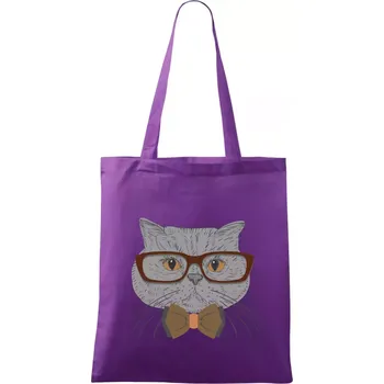 Hipster britská modrá - Taška bavlněná - 42 x 38 cm ( Fialová )