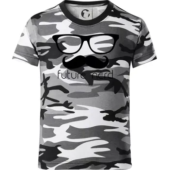 Chlapecké tričko Future nerd - Dětské maskáčové triko - 122 cm/6 let ( Šedý maskáč )