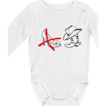 Kojenecký body Radši za jezdkyni - Body kojenecké s dlouhým rukávem - Dlouhý r. do 3 měs ( Bílá )