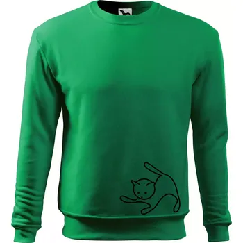 Kočka si hraje - Mikina Essential dětská - 158 cm/12 let ( Středně zelená )