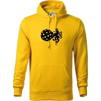 Pánská mikina Český lev florbal - Mikina pánská Cape s kapucí - XL ( Žlutá )