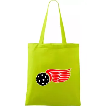 Okřídlený míček - Taška bavlněná - 42 x 38 cm ( Limetková )