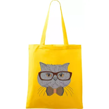 Hipster britská modrá - Taška bavlněná - 42 x 38 cm ( Žlutá )