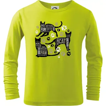 Dětská móda Cat itself - Triko dětské Long Sleeve - 134 cm/8 let ( Limetková )