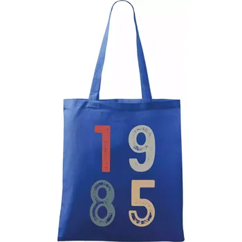 Nákupní taška Vintage číslice 1985 - Taška bavlněná - 42 x 38 cm ( Královská modrá )