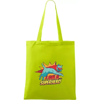 Kočka I am a Superhero - Taška bavlněná - 42 x 38 cm ( Limetková )