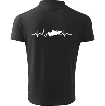 Pánská košile Ekg fotbal kopačka - Polokošile pánská Pique Polo 203 - 3XL ( Dřevěné uhlí )