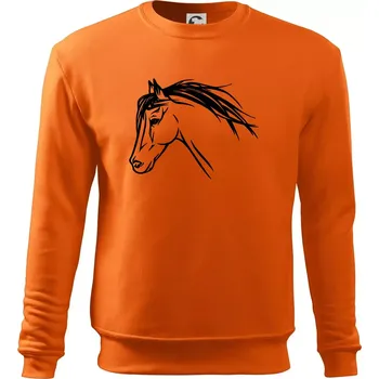 Pánská mikina Kůň - hlava celá - Mikina Essential pánská - 3XL ( Oranžová )