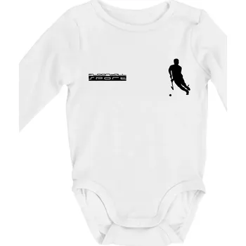 Kojenecké oblečení Floorball sport - Body kojenecké s dlouhým rukávem - Dlouhý r. do 3 měs ( Bílá )