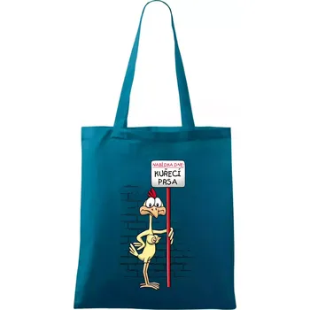 Kuřecí prsa (Hana-creative) - Taška bavlněná - 42 x 38 cm ( Petrolejová )