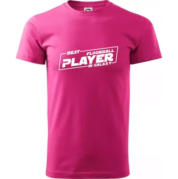 Best floorball player in galaxy - Klasické pánské triko vyšší gramáže - S ( Purpurová )