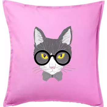 Polštář Hipster Mikeš - Polštář 50x50 - 50x50 - Pouze potah ( Růžová )