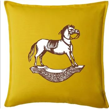 Polštář Houpací kůň - Polštář 50x50 - 50x50 - Pouze potah ( Žlutá )