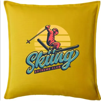 Polštář Skiing winter extreme cup - Polštář 50x50 - 50x50 - Pouze potah ( Žlutá )