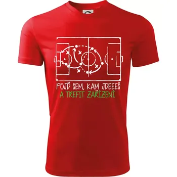 Chlapecké tričko Pojď sem, kam jdeš a trefit zařízení - Dětské triko sportovní (dresovina) - 122 cm/6 let ( Červená )