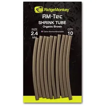 RidgeMonkey Smršťovací hadička Connexion Shrink Tube 2,4mm Organic Brown 10ks (RMT065)