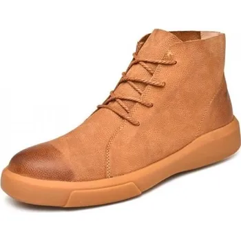 Pánská obuv Pánské zimní kožené boty na šněrování J1544 hnědá 45